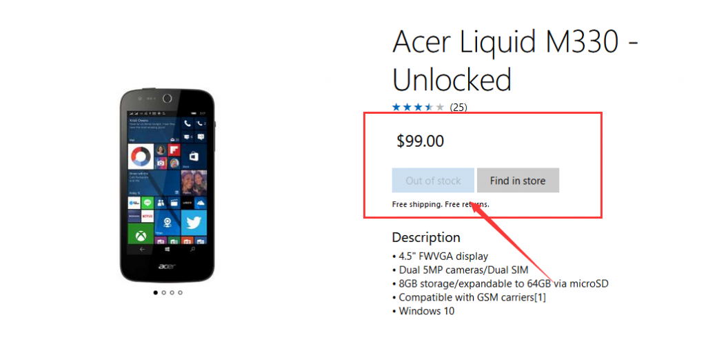 Windows手機(jī)依然健在 兩款A(yù)cer機(jī)型重現(xiàn)微軟商城-鋒巢網(wǎng)