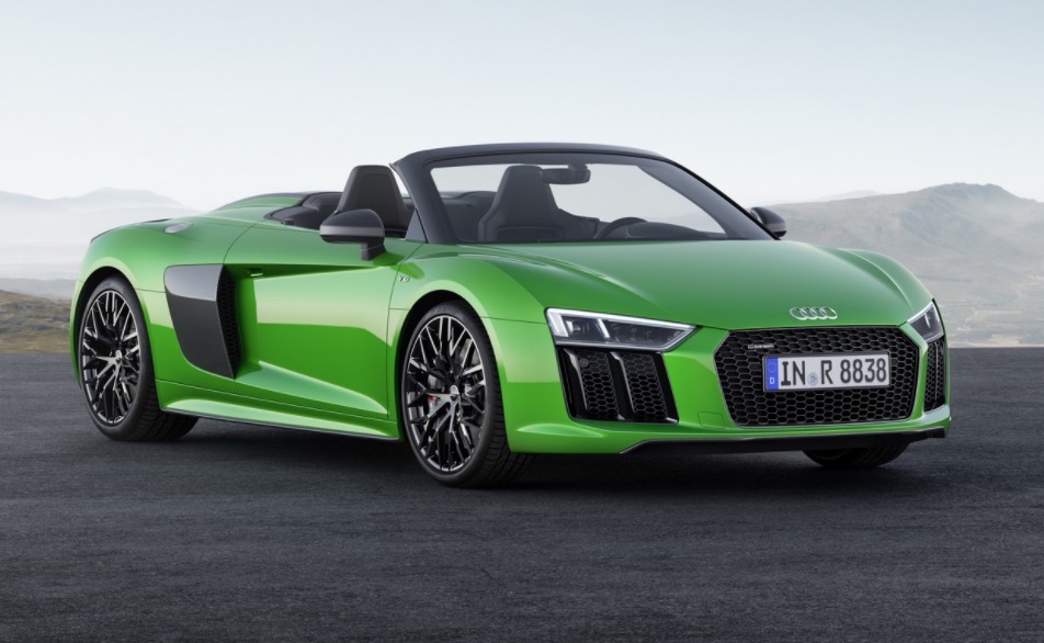 Audi發(fā)布神秘騷綠敞篷跑車：R8 V10 Spyder Plus-鋒巢網(wǎng)