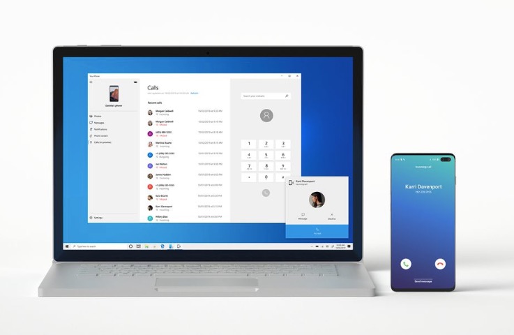 微軟的“你的手機”應用程序現(xiàn)在可以將電話從安卓手機轉接到你的電腦上-鋒巢網