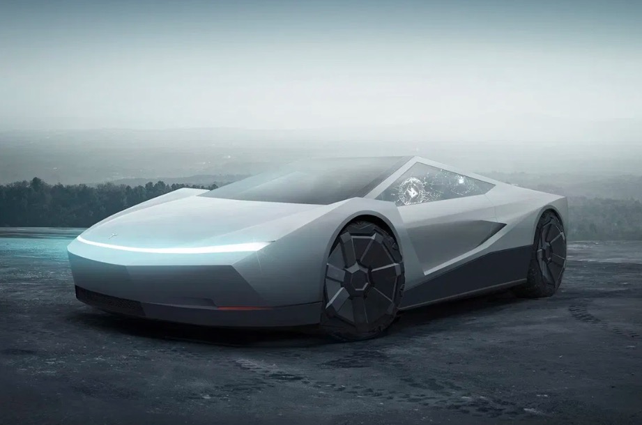 網(wǎng)友打造 Cybertruck 主題 Tesla Roadster 概念車(chē)型-鋒巢網(wǎng)