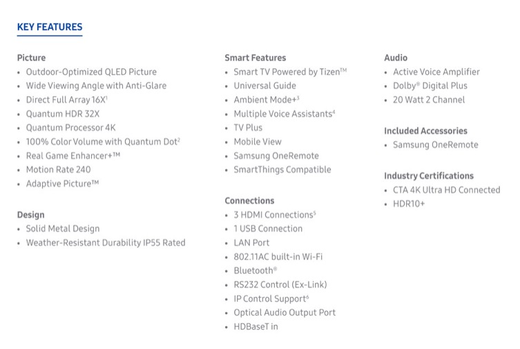 三星宣布推出一款名為“露臺(tái)”的戶外4K電視-鋒巢網(wǎng)