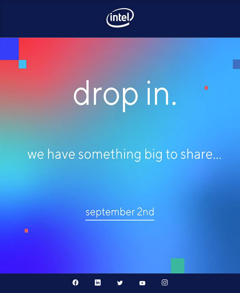 英特爾稱將在9月2日推出“大家伙”，很可能是第11代處理器-鋒巢網(wǎng)