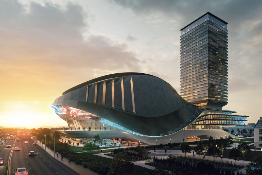 這個(gè)時(shí)尚的飛船渲染圖是多倫多計(jì)劃中的電子競(jìng)技場(chǎng)館-鋒巢網(wǎng)